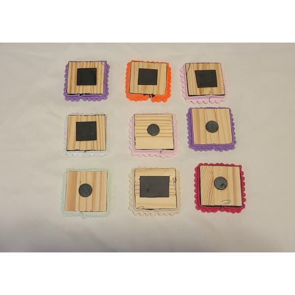 Lot of 9 Wooden MAGNETS Positive Sayings Brave Moment Worry Less One Day Gift - Picture 3 of 16